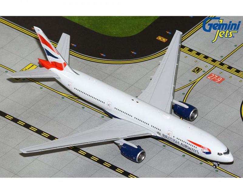 Avião GeminiJets British Airways Boeing 777-200ER 1:400